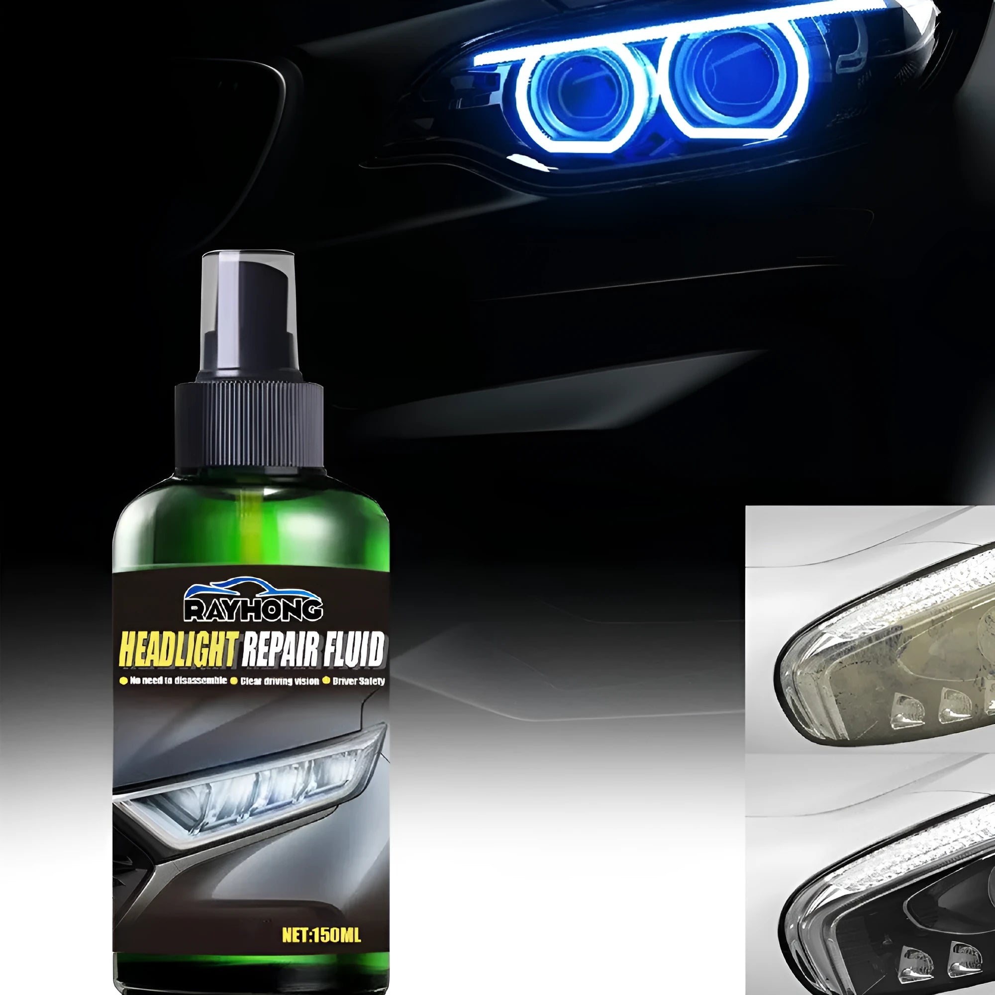 150ml bottle of car lamp repair liquid for restoring yellowed plastic headlights