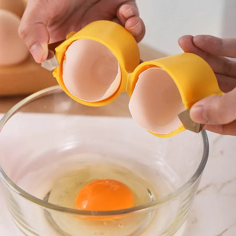 A lightweight egg shell opener and beater kitchen tool in a choice of colours.
