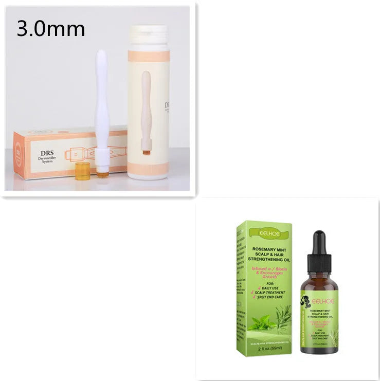 59ml bottle of rosemary mint hair growth fluid for scalp massage and hair repair.