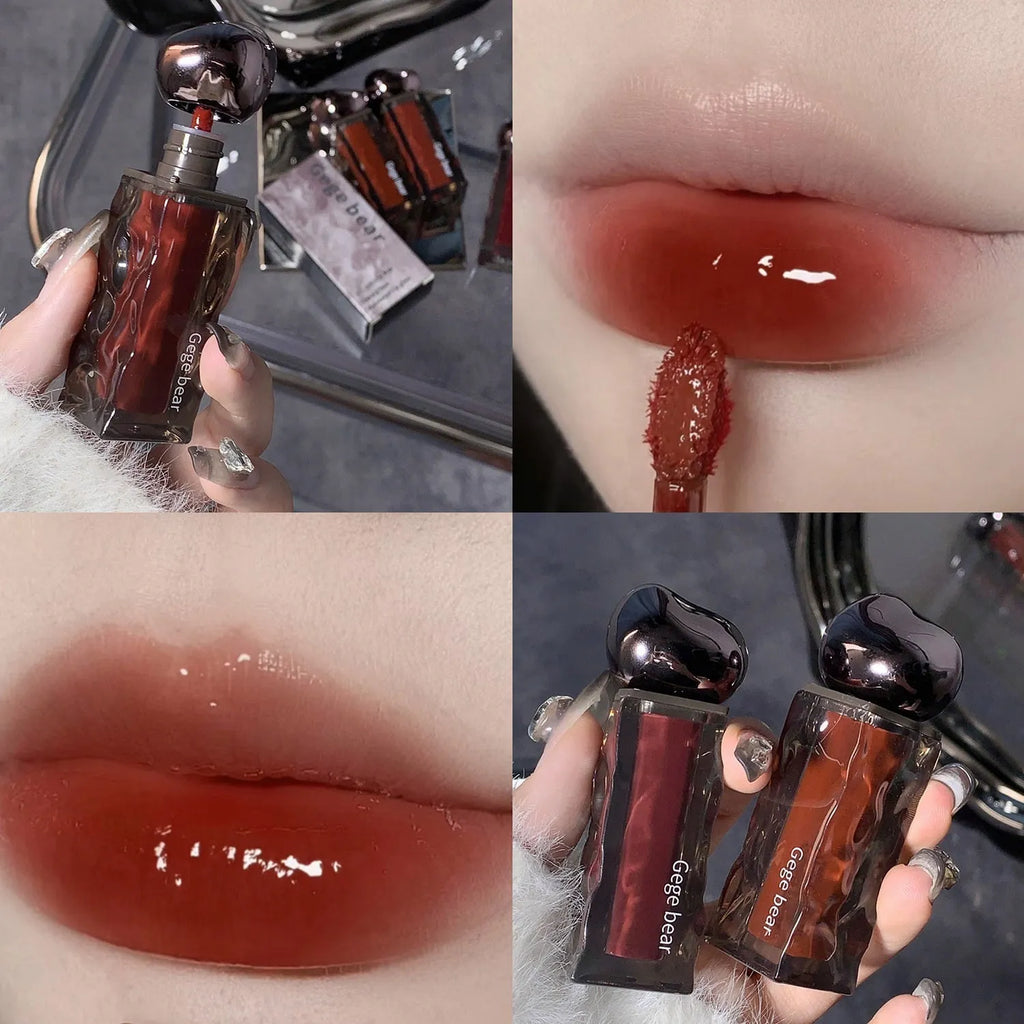 Glacier Lava Lip Lacquer in water-light mirror formula with seven shade options 01-07