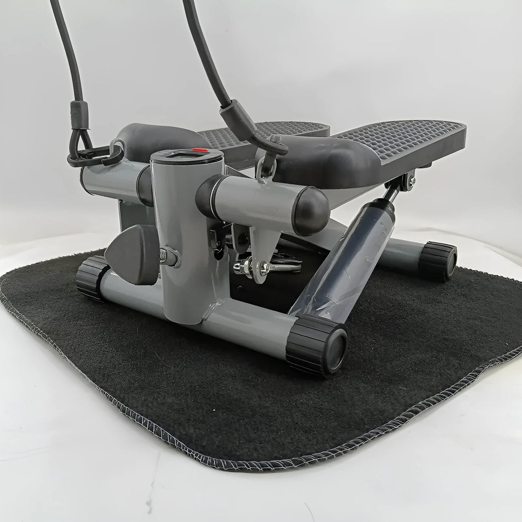 Silver grey hydraulic pedaller machine for home waist slimming and cardio exercise