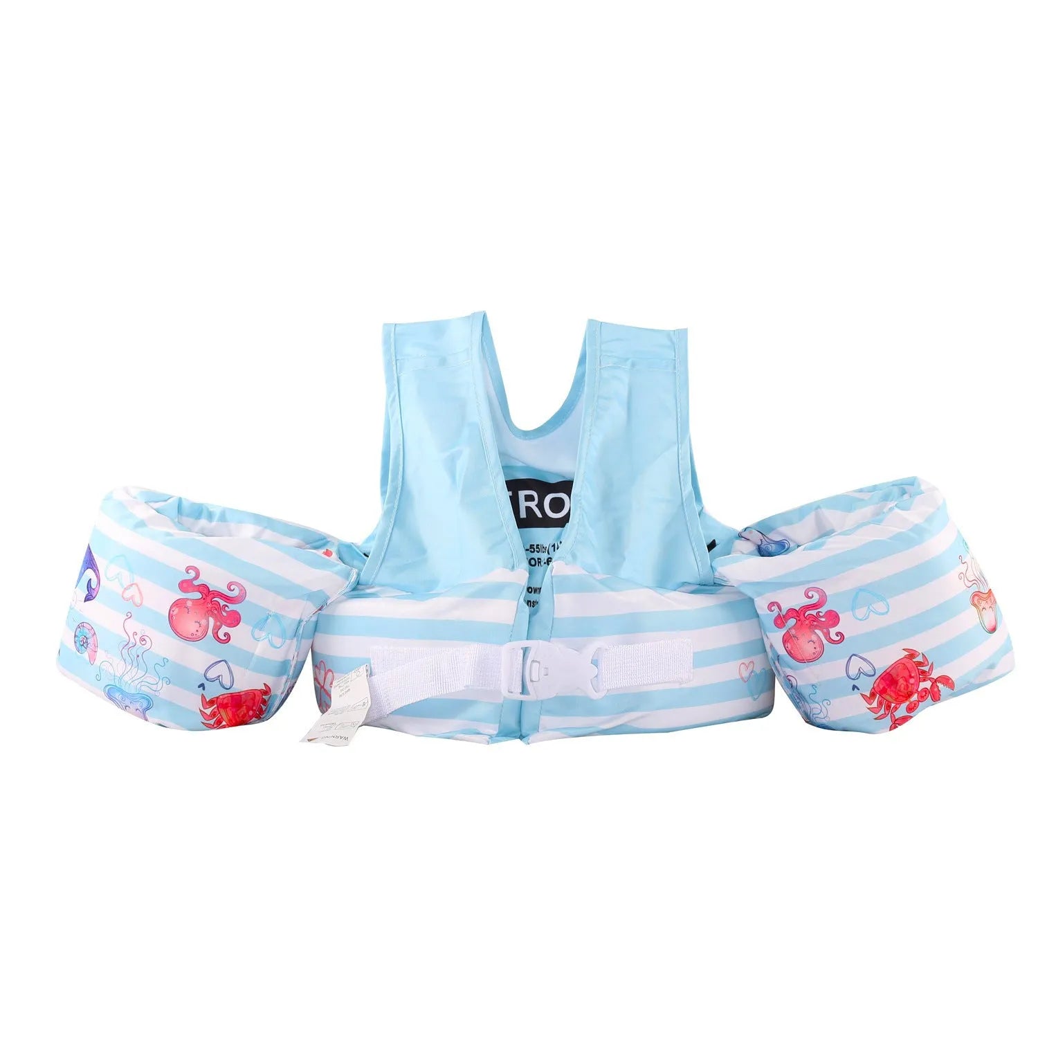 Cartoon design children's swimming arm bands in various colourful patterns including watermelon pineapple and blue crab