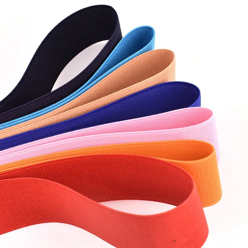 5cm wide colour elastic bands for clothing and luggage organisation