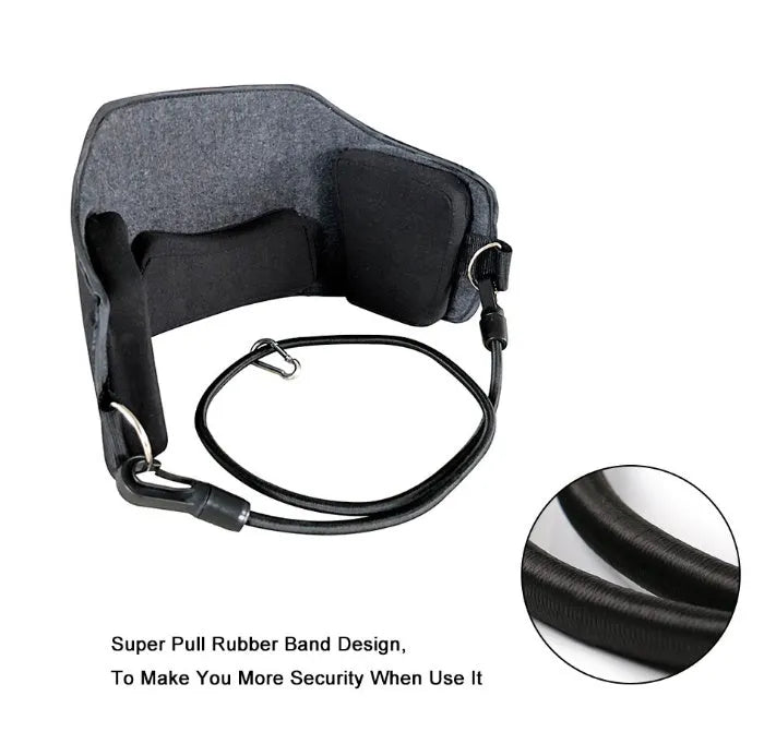 Neck hammock neck stretcher with memory cotton, 50 x 20 x 2.5 cm, black or grey, with beam storage bag