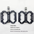 Titanium alloy and aluminium alloy pedal set for road and mountain bikes in black old style and titanium old style