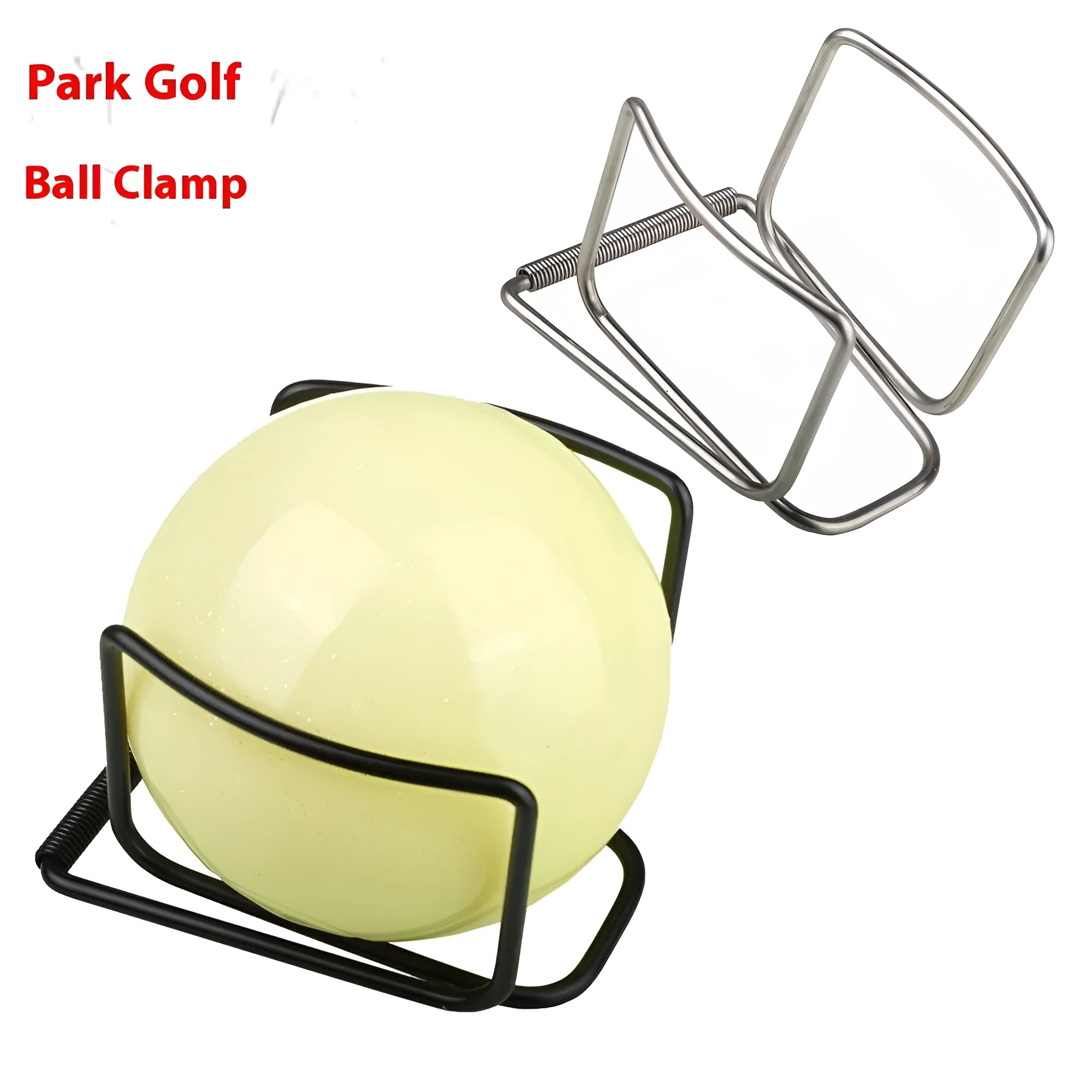 Golf ball clip set in silver and black, size 6.5x5x4.5cm, for outdoor sports