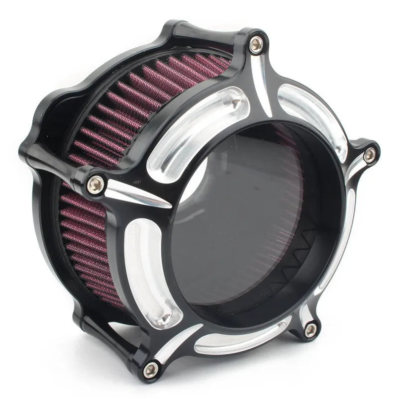 MP09-JJL aluminium car air filter in black, red, blue, or electroplated finish options.
