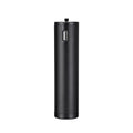 Black aluminium alloy portable power bank showing its slim 12.5cm length.