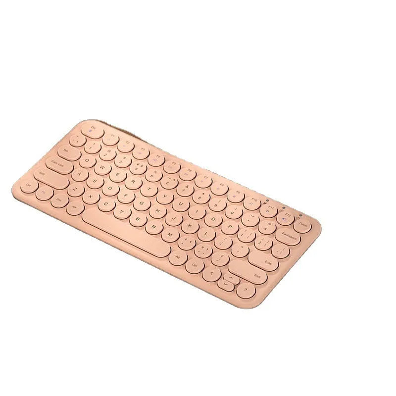 Mute white ultra-thin wireless keyboard and mouse with tiny USB receiver on a wooden desk
