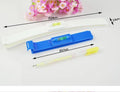 Bang trimmer ruler made of ABS plastic in blue and pink colour options for home haircut fringe cutting