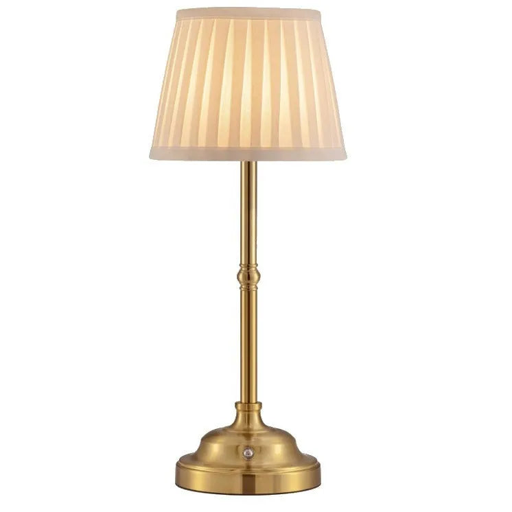 Nordic modern simple table lamp, 14x40cm, built-in battery, 3W three-colour light, gold style A or B
