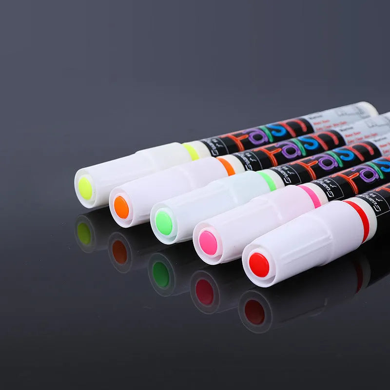 6mm electronic fluorescent plate highlighter with oblique pen shape and pressure valve design