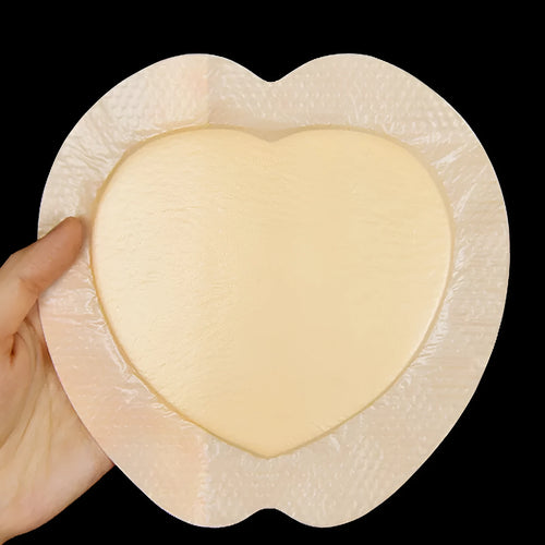 Large skin colour silicone bedsore dressing with adhesive backing for pressure ulcer care