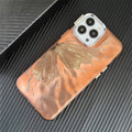 Electroplated butterfly pattern phone case in water ripple blue finish for iPhone