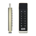Metal fingerprint encrypted USB flash drive with 64GB capacity and USB 3.0 interface