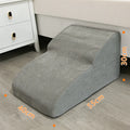 Small dog cat ladder in velvet or corduroy, 30cm to 50cm heights, for bed and sofa access.