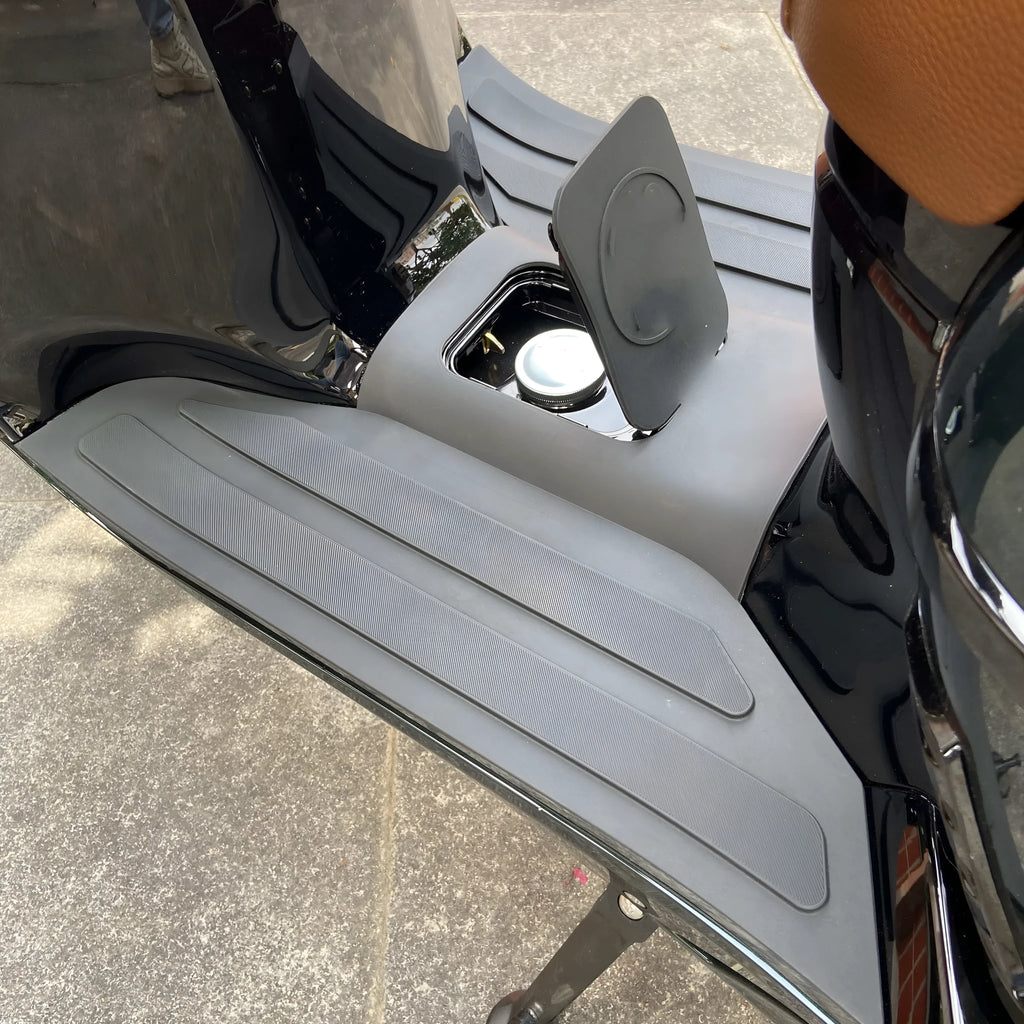 Motorcycle 3D rubber foot pad modification accessories for front footrests in black grey and bronze gold colours