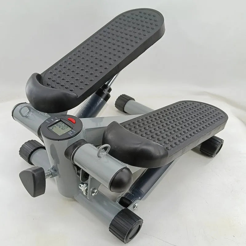 Silver grey hydraulic pedaller machine for home waist slimming and cardio exercise