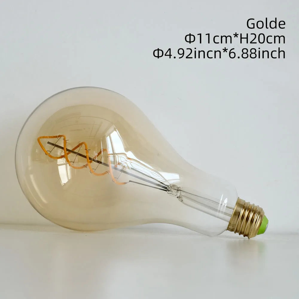 Double helix spiral LED soft light strip in gold or gray finish.