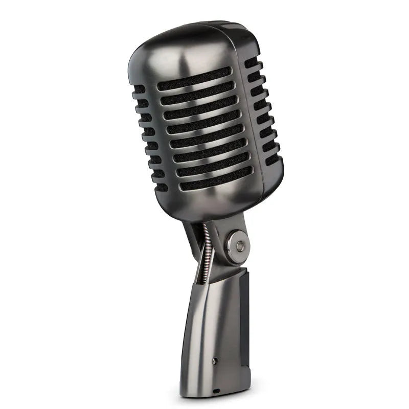 Professional retro-style condenser microphone in FG2 colour with a cardioid grille, shown with its included USB cable.