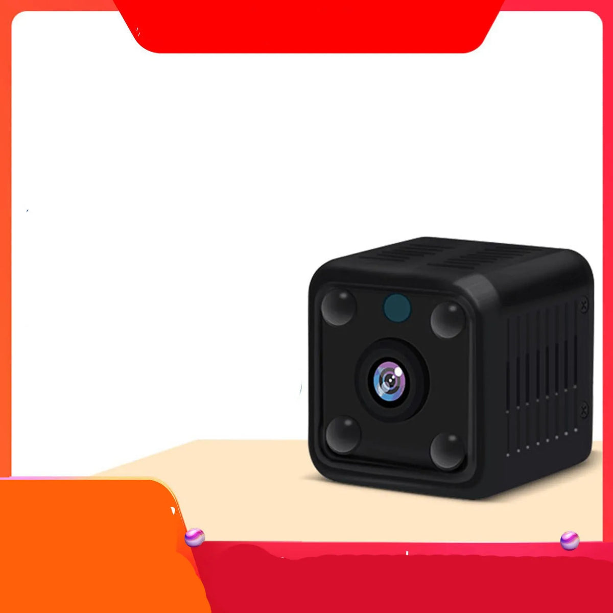 Mini wireless camera 1080P full HD with 3.6mm lens and 120 degree wide angle for indoor use
