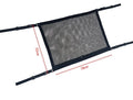 Black multifunctional hanging car storage bag double-layer mesh on car top interior with drawstring option