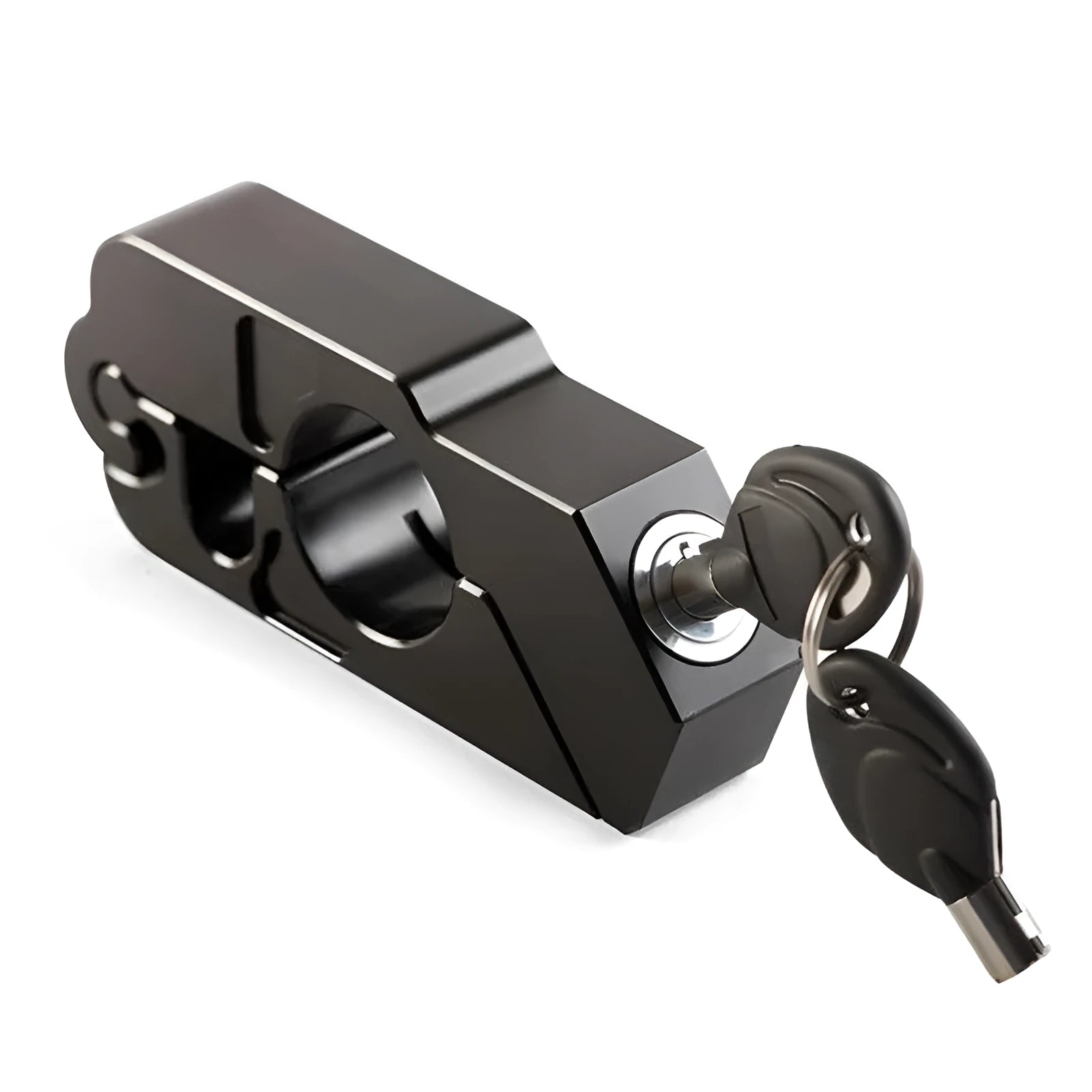 Universal motorcycle handlebar lock with stainless steel wire fits twist grip 27-38mm for scooters and ATVs