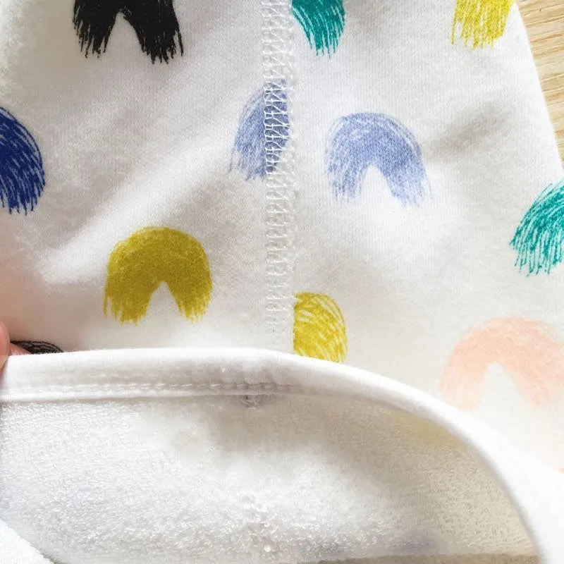 Pure cotton baby diaper skirt in dinosaur print, small size 0-4 years, with button fastening