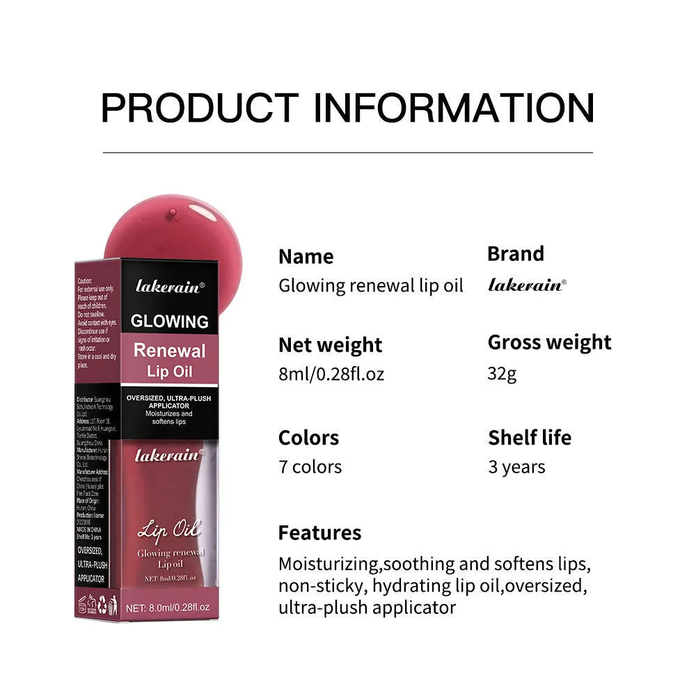 8ml nourishing lip gloss in seven shades including Coral, Clear, Honey, Jam, Pink, Red and Rose