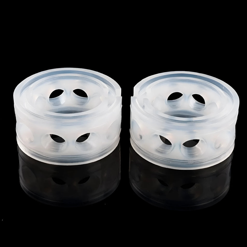 Transparent rubber spring shock absorber for car modification with visible spring gap