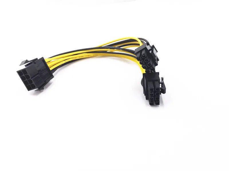 8PIN to dual 8PIN y-splitter power cable for graphics card, 21cm length, oxygen-free copper