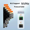 Black external hard drive enclosure for NVMe solid state drives with USB Type-C port