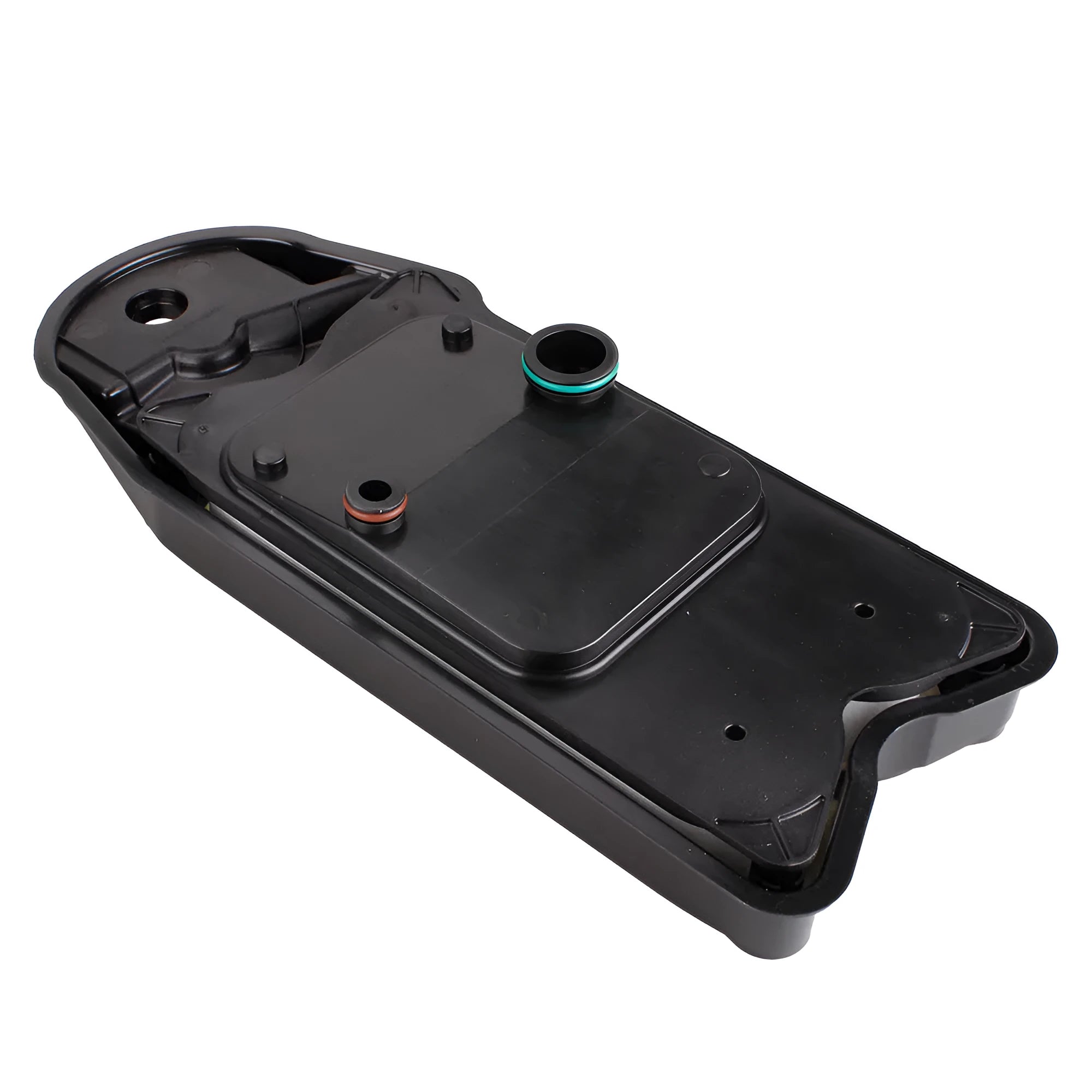 Black automotive ventilation filter for Ram truck 6.7L Cummins engine.