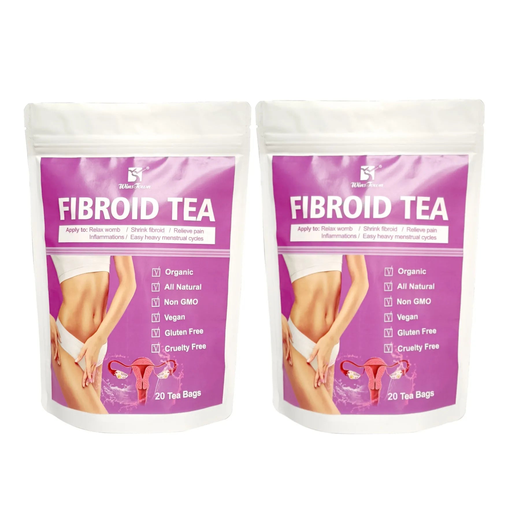 Single pack of C83 Winstown Fibroid Tea herbal tea bags for cold extract.