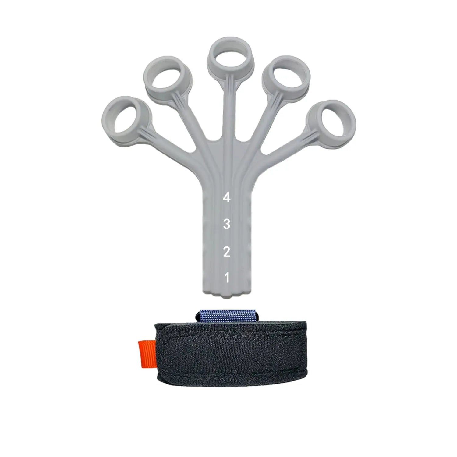 Silicone finger flexion and extension trainer with adjustable bands for rehabilitation and abdominal tensioning