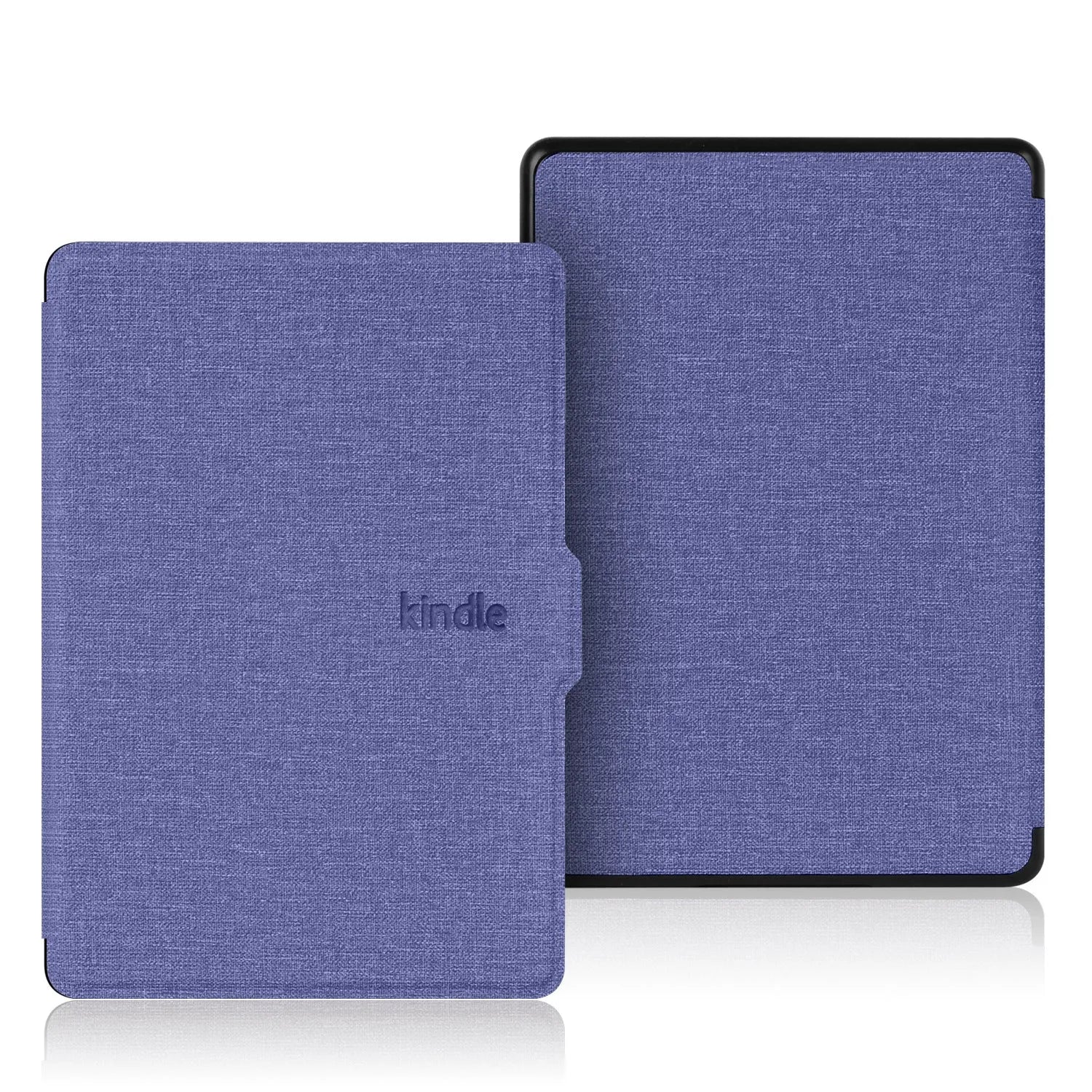 Linen texture Kindle Paperwhite case with magnetic closure in multiple colour options