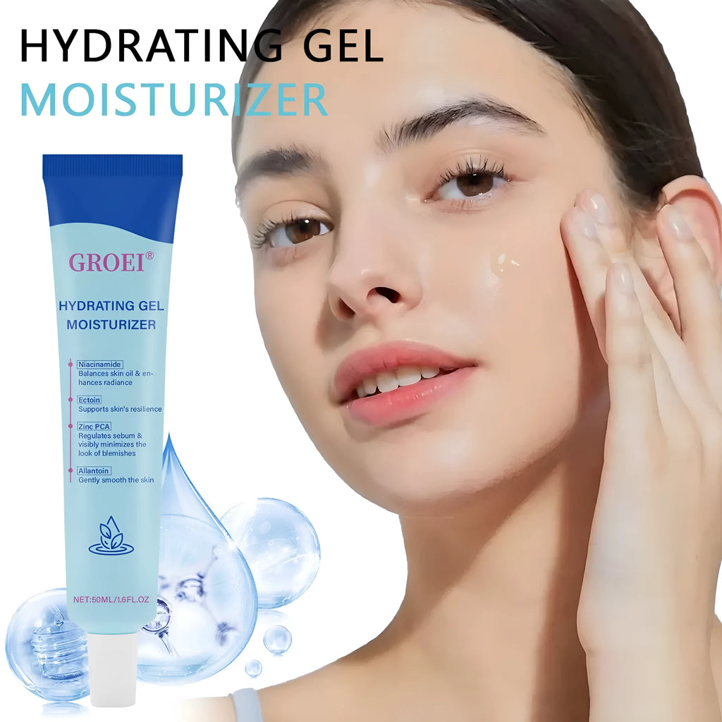 50ml tube of hyaluronic acid moisturising facial gel for skin hydration