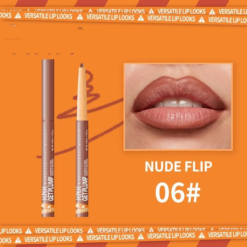 Lip liner pencil 3.5g with 12 shades including nude pink beige and brown for lip definition
