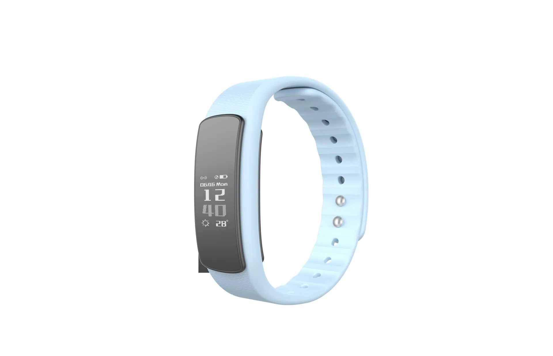 I6 smart sports bracelet in black or green with 0.96-inch touch screen display