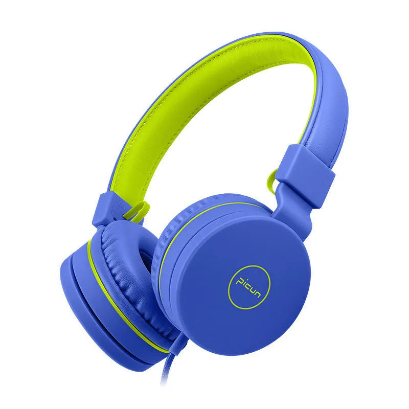 Bengoo C30 wired over-ear headphones with microphone in mint green, showing protein ear cushions and braided cable.