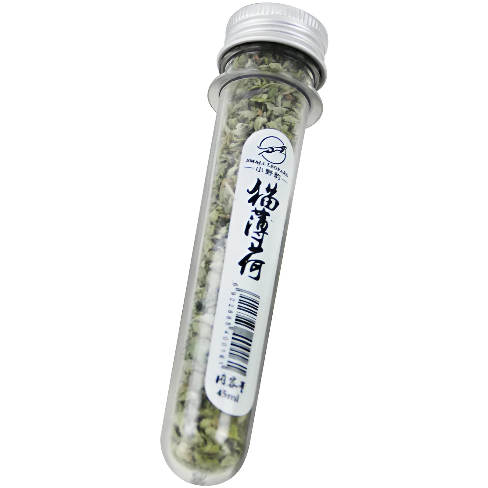Single 45ml mint flavour catnip leaf snack in natural hand-picked catnip leaves