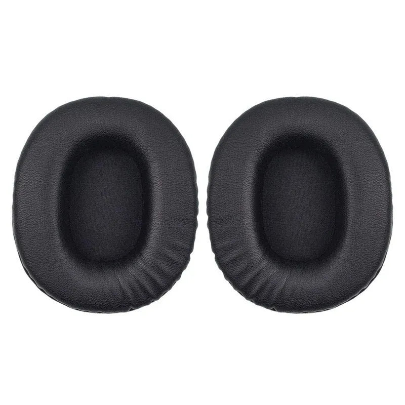 Black soft PU leather replacement earmuff covers for Sony 1R headphones.