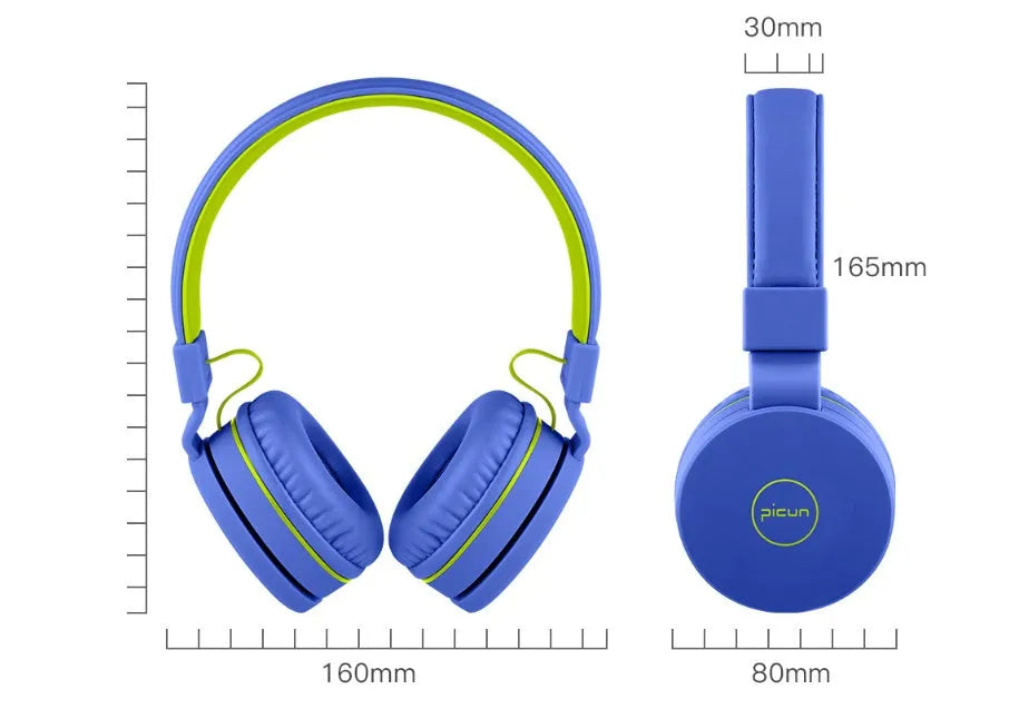 Bengoo C30 wired over-ear headphones with microphone in mint green, showing protein ear cushions and braided cable.