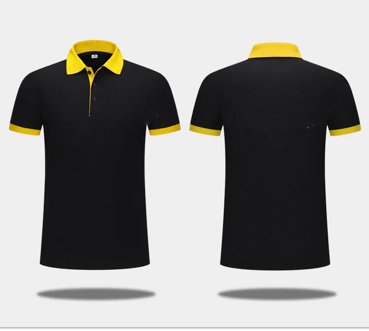 Men's short sleeve cotton-polyester blend polo shirt in simple style, available in multiple colours, Asian sizing.