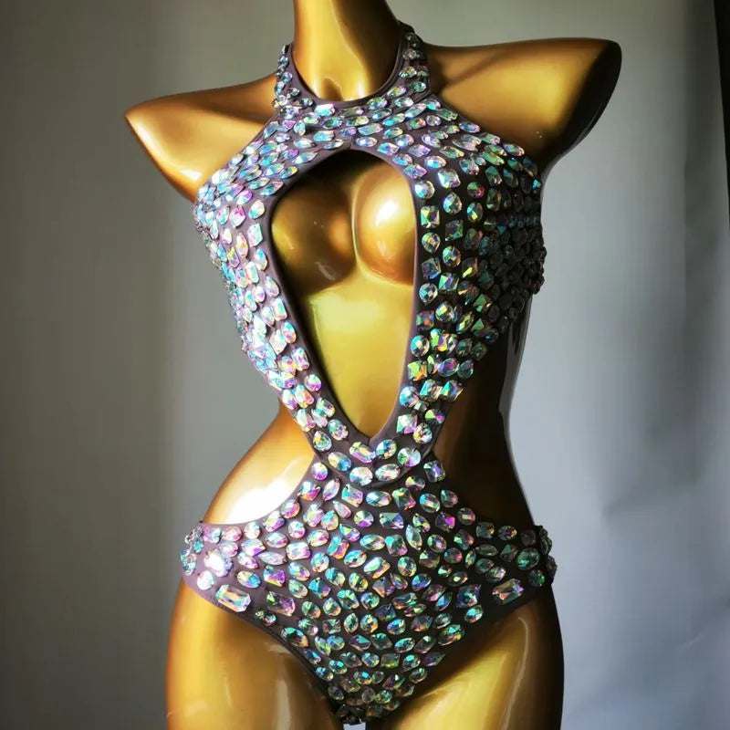 Mesh diamond pattern one-piece swimsuit for women in multiple colour options