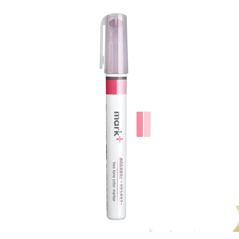 Mark+ series fibre-tipped colour marker pen in green, grey blue, grey pink, grey yellow, pink, or yellow.