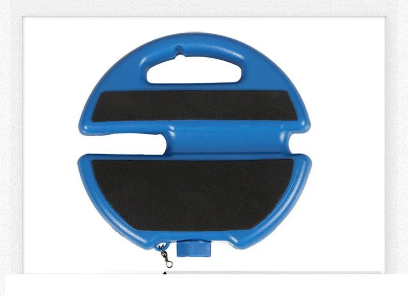 Tennis rebound training device with rope and blue base for solo practice