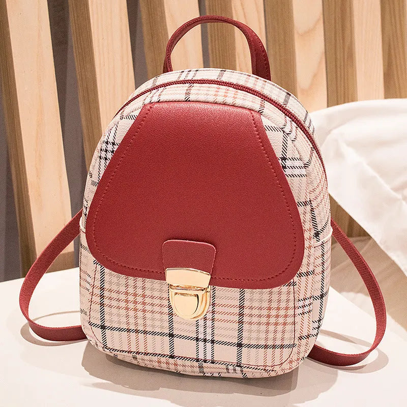 One shoulder diagonal phone bag in PU fabric available in black, blue, brown, pink or red