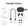 Tronsmart Spunky Beat Bluetooth in-ear headphones with touch controls, shown in available colour sets.