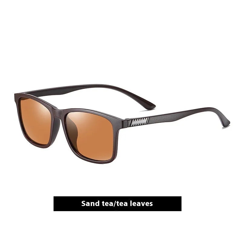 Men's polarised sunglasses in blue frame with ice blue lens for outdoor sun protection